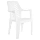 Silla Plastica Garden Life Marbella Apoya Brazos Blanca