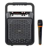 Parlante Con Microfono Inalambrico Lenovo K7 Recargable Color Negro