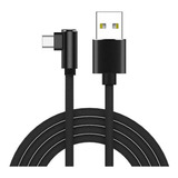 Cable Usb Tipo-c Carga Rápida Reforzado Mallado 90 Grados