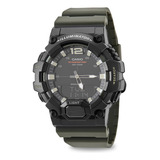 Relógio Casio Masculino Standard Verde Militar Hdc-700-3av Cor Do Bisel Preto Cor Do Fundo Preto