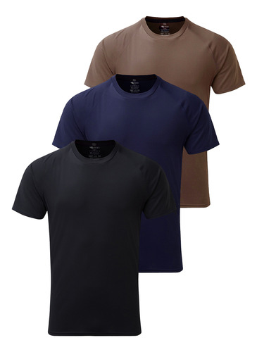 Kit 3 Camisas Camiseta Masculina Treino Academia Protecao Uv