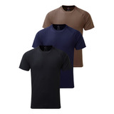 Kit 3 Camisas Camiseta Masculina Treino Academia Protecao Uv