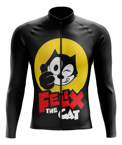 Jerseys Ciclismo Ruta Mtb Hombre Manga Larga Gato Felix