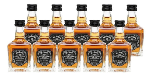 Jack Daniels Single Barrel 50ml Miniatura X10 Uds. (vidrio).