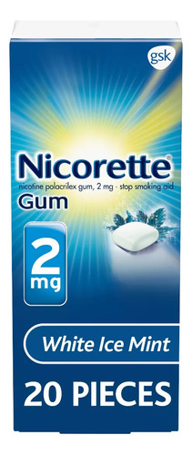Nicorette Gomas Chicles De Nicotina 2 Mg Con 20 Pzas
