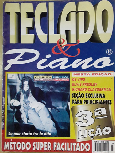 Pl589 Revista Teclado & Piano Nº3 Partituras