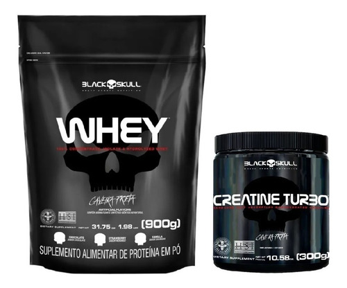 Whey Black Skull - Refil 900g + Creatina 300g - Promoção !