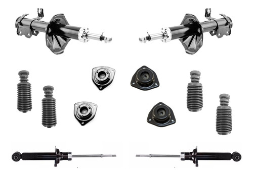 Kit 4 Amortiguadores 4 Cubrepolvos Con Tope Sentra B14 96-00