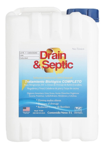 Bacteria Neutralizador Olores De Drenaje Drain&septic 5l