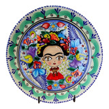 Plato Decorativo De Frida Khalo Talavera Original Barroca