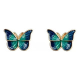 1 Par De Lindo Y Elegantes Aretes De Mariposa Plata 925