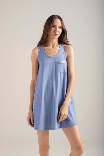 Pijama Batola Dama  Options Intimate Azul Claro
