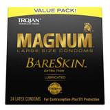 Condones Trojan Magnum L Bareskin Pieldesnuda Grande 24 Pz.