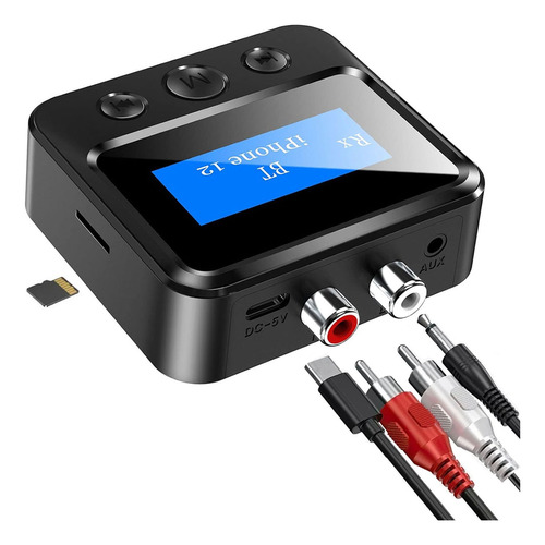 Bluetooth 5.0 Receptor/transmisor Adaptador Inalámbrico Lcd