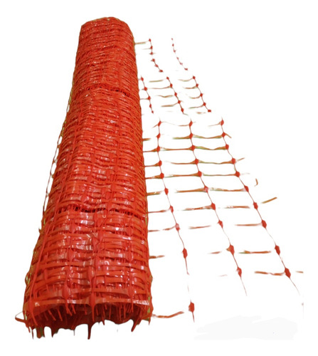 Red De Señalización Naranja,1m De Ancho X 50m Largo 