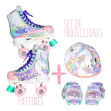 Patin Artistico Extensible Casco Protecciones Nena