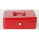 Cofre Portavalores Caja De Dinero Monedero, Alajero N°1 Color Rojo