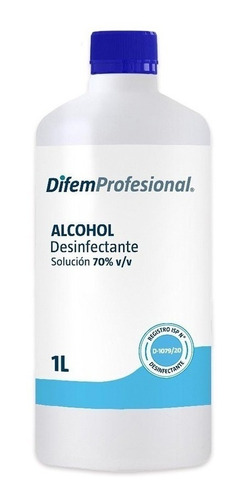 Alcohol 70° Desnaturalizado Difempharma 1 Litro