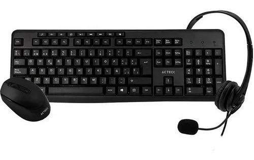 Kit Teclado Mouse Audifonos Multimedia Home Office Ktr30