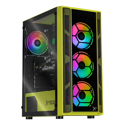 PC Gamer Xtreme PC Gaming NVIDIA GeForce RTX 5060 AMD Ryzen 7 5700 32GB SSD 1TB WIFI W10 Neon Green gaming competitivo y streaming | Meses sin interés