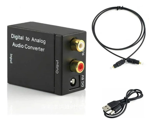 Conversor Audio Digital Óptico/coax A Analógico Rca 24 Bits