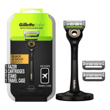 Aparelho De Barbear Gillette Labs 3 Cartuchos, Base E Estojo