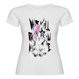 Camisetas Estampada Para Mujer Camisetas Mujer Gato Roc