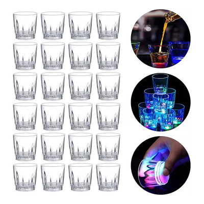 Vasos Shot Luz Neon Reutilizable Fiesta Tequilero Boda 24pcs | Envío gratis