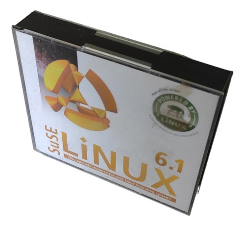 Kit 4 Cds Box Instalação Linux 6.1 Suse Antigo Coleção Retrô