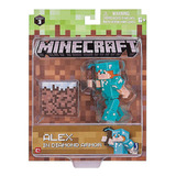 Minecraft Alex In Diamond Armor Series 3 Figura De Acción 