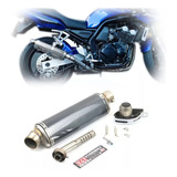 Escape Yoshimura Gris Plata Largo Universal 440mm Para Moto