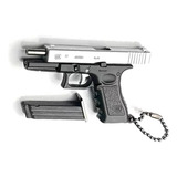 Llaveros De Moda Armas De Fuego Pistola Replica Glock Plata