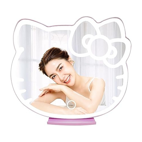 Espejo De Mesa Hello Kitty Luces Led Y Sensor Táctil
