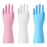 3 Pares De Guantes De Limpieza Reutilizables, Sin Látex, Gua