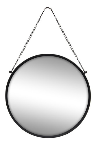 Espejo Circular Decorativo 40 Cm Tutti Color Del Marco Negro