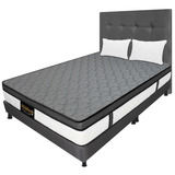 Colchon Dublín Queen+base Cama Dividida+cabecero+obsequio