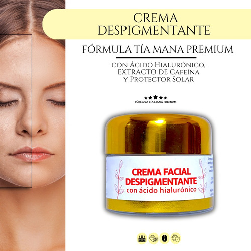 4 Crema Formula Tía Mana Original Con Ácido Hialurónico Fps