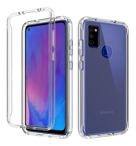 Funda 2 En 1 Rudo Para Modelos Samsung Bicolor Transparente