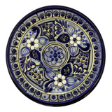 Plato 15cm Azul Tradicional De Talavera Original 4pz 