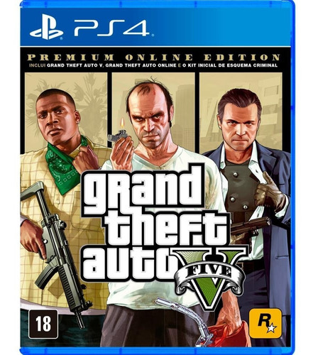 Jogo Gta 5 Premiun Edition Gta V - Ps4 Mídia Física