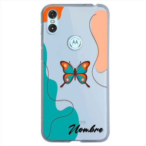 Funda Para Motorola Mariposa Personalizada Con Nombre