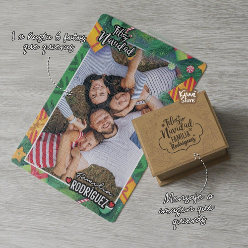 Rompecabezas Personalizado - Regalo De Navidad Para Familia