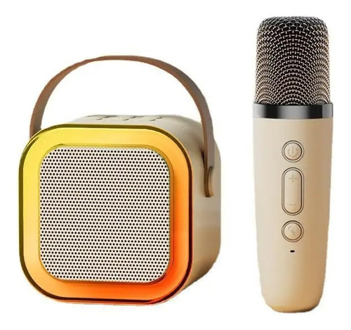 Caixinha De Som Bluetooth Led C/ Microfone Karaokê Infantil