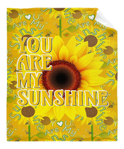 Sunflower You Are My Sunshine Throw Blanket Super Soft Cozy 