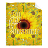 Sunflower You Are My Sunshine Throw Blanket Super Soft Cozy 