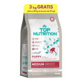 Top Nutrition Puppy Medium X 15 Kg + 3 Kg - Happy Tails