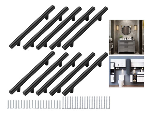 10 Manillas Tirador Acero Inoxida 15cm Para Muebles Cajon