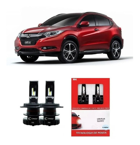 Kit Lampadas Super Led Plus (h4) Honda Hrv Efeito Xenon