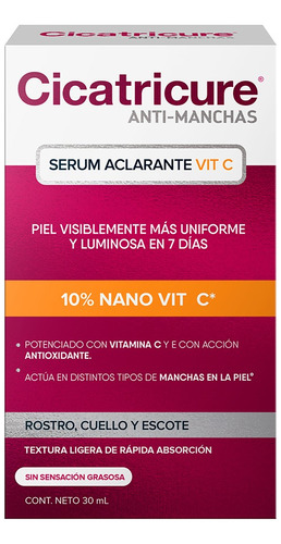 Cicatricure Anti-manchas Serum Aclarante Vitamina C X30 Ml