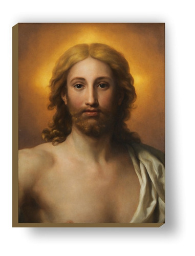 Cuadro Canvas Bastidor Arte Sacro Rostro De Cristo 100x73